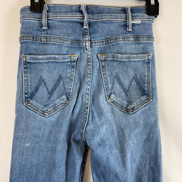 Mother The Hustler Ankle Fray Jeans 24 Blue - Picture 9 of 14